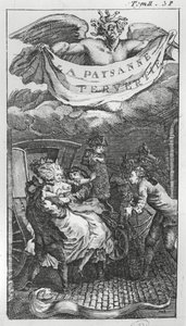 Gedicht op muziek van Jean Antoine de Baif (1532-89) (gravure) door French School