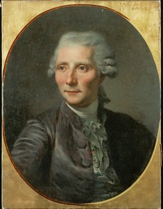 Dichter Pierre Augustin Caron de Beaumarchais Portret naar Greuze ... (schilderij op doek)