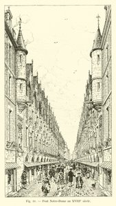 Pont Notre-Dame in de 18e eeuw door French School