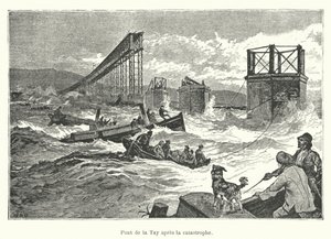 Pont de la Tay na de ramp (gravure)