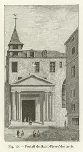Portaal van Saint-Pierre des Arcis door French School