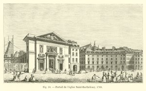 Portaal van de kerk Saint-Barthélemy, 1789 door French School