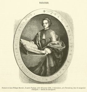 Portret van Jean-Philippe Baratier (gravure) door French School