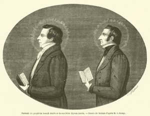 Portret van de profeet Joseph Smith en zijn broer Hyram Smith door French School