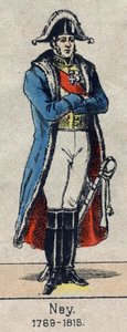 Portret van Michel Ney (1769-1815) maarschalk van het Keizerrijk, afbeelding van Epinal uit het einde van de 19e eeuw door French School
