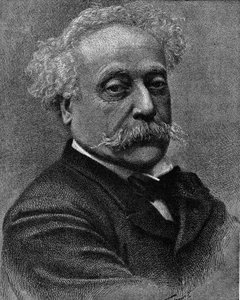 Portret van Alexandre Dumas Jr. (1824-1895), Franse schrijver. Gravure in "La gazette du dimanche" van 5 december 1895 door French School