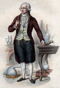 Portret van Antoine Laurent de Lavoisier (1743-1794), Franse chemicus. door French School