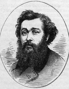 Portret van Antoine Vollon (1833-1900), Franse schilder. Gravure in Le Monde Illustré nr. 890 van 2 mei 1874.