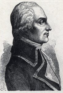 Portret van Armand Louis de Gontaut Biron, Franse militair. Gravure van 1889. Privécollectie. door French School