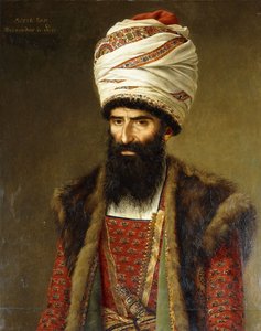Portret van Asghar Khan, ambassadeur van Perzië, 1808 door French School
