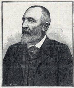 Portret van Auguste Scherer-Kestner, chemicus, industrieel en Elzasser politicus. Gravure uit 1897. Privécollectie door French School