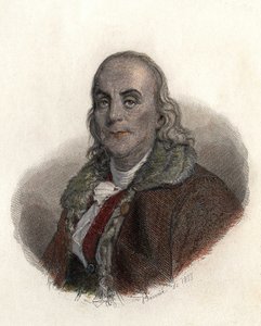 Portret van Benjamin Franklin (1706-1790), Amerikaanse natuurkundige, filosoof en politicus door French School