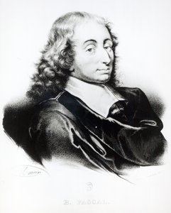 Portret van Blaise Pascal (1623-62) gegraveerd door Francois Seraphin Delpech (1778-1825) door French School