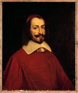 Portret van Kardinaal Jules Mazarin (1602-1661) (Giulio Raimondo Mazzarino of Mazarino) door French School