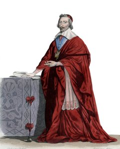 Portret van Kardinaal Richelieu (Armand Jean du Plessis) (1585-1642), Franse geestelijke, edelman en staatsman