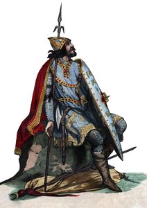 Portret van Karel Martel (688-741), Frankische militaire en politieke leider door French School