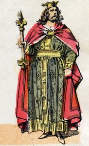 Portret van Childebert I (ca. 497 - 558), koning der Franken
