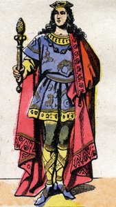 Portret van Clotaire III, Koning der Franken (652-673).