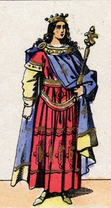 Portret van Clovis III, koning van de Franken.