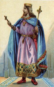 Portret van Clovis, koning van de Franken van 481 tot 511.