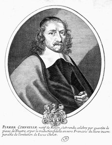 Portret van Corneille. 19e-eeuwse gravure.