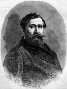 Portret van graaf Alfred Emilien de Nieuwerkerke (1811-1892), Franse beeldhouwer en hoge ambtenaar. Gravure in 