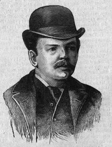 Portret van Dr. Leander Starr Jameson (1853-1917), Britse premier van de Kaapkolonie in Zuid-Afrika (Transvaal). Gravure in "La gazette du dimanche" van 16 januari door French School