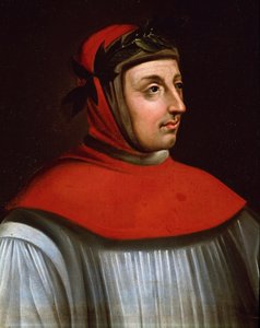 Portret van Francesco Petrarca, genaamd Petrarca door French School