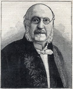 Portret van Francois Jules Suisse, genaamd Jules Simon (1814-1896), Franse filosoof en staatsman, in "Le Petit Parisien" door French School