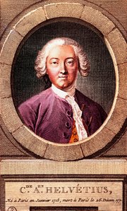 Portret van de Franse filosoof Claude Adrien Helvetius (1715-1771), gravure. 1772. door French School