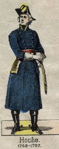 Portret van Generaal Louis Lazare Hoche (1768-1797). Afbeelding van Epinal uit het einde van de 19e eeuw.