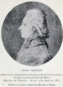 Portret van Henri bekend als de Abbe Gregoire (1750-1831), Franse geestelijke en politicus door French School