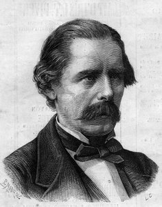 Portret van Henry Thompson (1820-1904), Engelse arts, chirurg van Napoleon III. Gravure in "Le Monde Illustré" n°825 van 1 februari 1873.