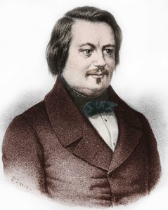 Portret van Honoré de Balzac (1799-1850), Franse romanschrijver door French School