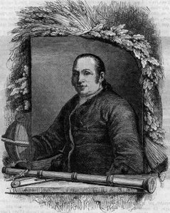 Portret van Jean George (Johann Georg) Palitzsch (1723-1788), Duitse astronoom. Gravure in "Le Magasin pittoresque"