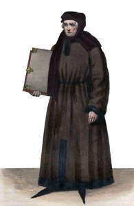 Portret van Jean Froissart (1337-1404) door French School