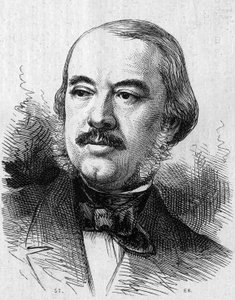 Portret van Leon Laya, Franse toneelschrijver. Gravure in 