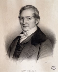 Portret van Louis-Joseph Gay-Lussac (Louis Joseph Gay Lussac) (1778 - 1850), Franse chemicus en natuurkundige. Gravure van de 19e eeuw. Bibliotheek van de Ecole Polytechnique, Parijs door French School