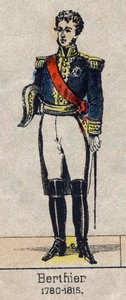 Portret van Louis Alexandre Berthier (1753-1815), prins van Neuchâtel, maarschalk van Frankrijk - Afbeelding van Epinal uit het einde van de 19e eeuw - Privécollectie door French School