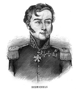 Portret van Louis Alexis Desmichels, Franse generaal (1779-1845). Gravure in 