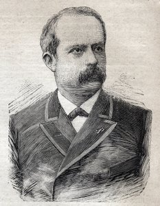 Portret van Louis Lepine (1846-1933), prefect van Parijs, in "Le Petit Parisien" op 23/07/1893 (gravure) door French School