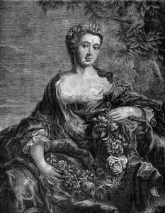 Portret van Madame de Chateauroux, Marie-Anne de Mailly-Nesle (1717-1744), favoriet van koning Lodewijk XV. door French School