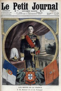 Portret van Manuel II, koning van Portugal (1889-1932) tijdens zijn bezoek aan Parijs (