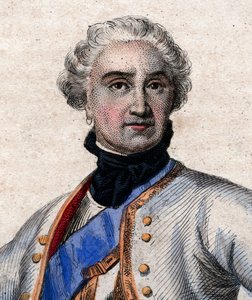 Portret van Maurice de Saxe (1696-1750), Duitse militair in Franse dienst en Maarschalk-Generaal van Frankrijk door French School