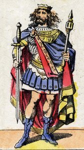 Portret van Merovee III (of Merowig) (ca. 412-458), Koning der Franken van 448 tot 458. door French School