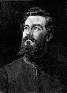 Portret van Michel Alexandre Debaize (Abbe Debaize) (1845-1879), Franse geestelijke en reiziger. Gravure in 