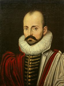 Portret van Michel Eyquem de Montaigne, Franse humanistische filosoof door French School