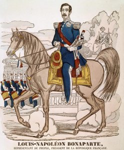 Portret van Napoleon III - vertegenwoordiger van het volk, president van de Franse Republiek (Charles Louis Napoleon Bonaparte) (1808 - 1873) door French School