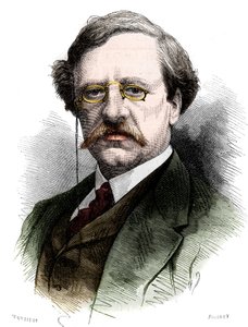 Portret van Nils Adolf Erik (Eric) Baron Nordenskjold (Nordenskiold) (1832-1901), Zweedse natuurkundige en ontdekkingsreiziger. Gravure in Le Monde Illustré nr. 1178 van 25 oktober door French School