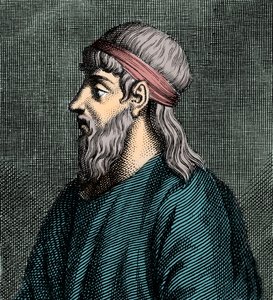 Portret van Parmenides van Elea (fl. 5e eeuw v.Chr.), Griekse filosoof door French School